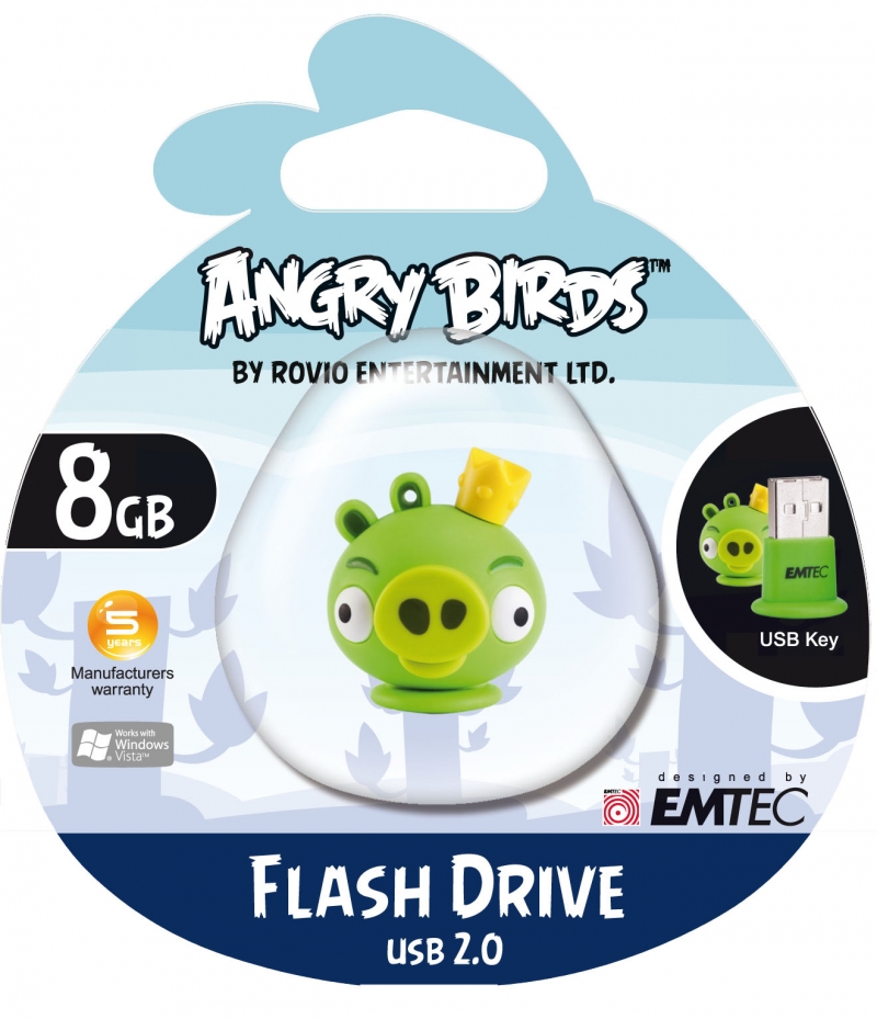 PEN DRIVE EMTEC ANGRY BIRDS PORCO 8GB - COD.1052
