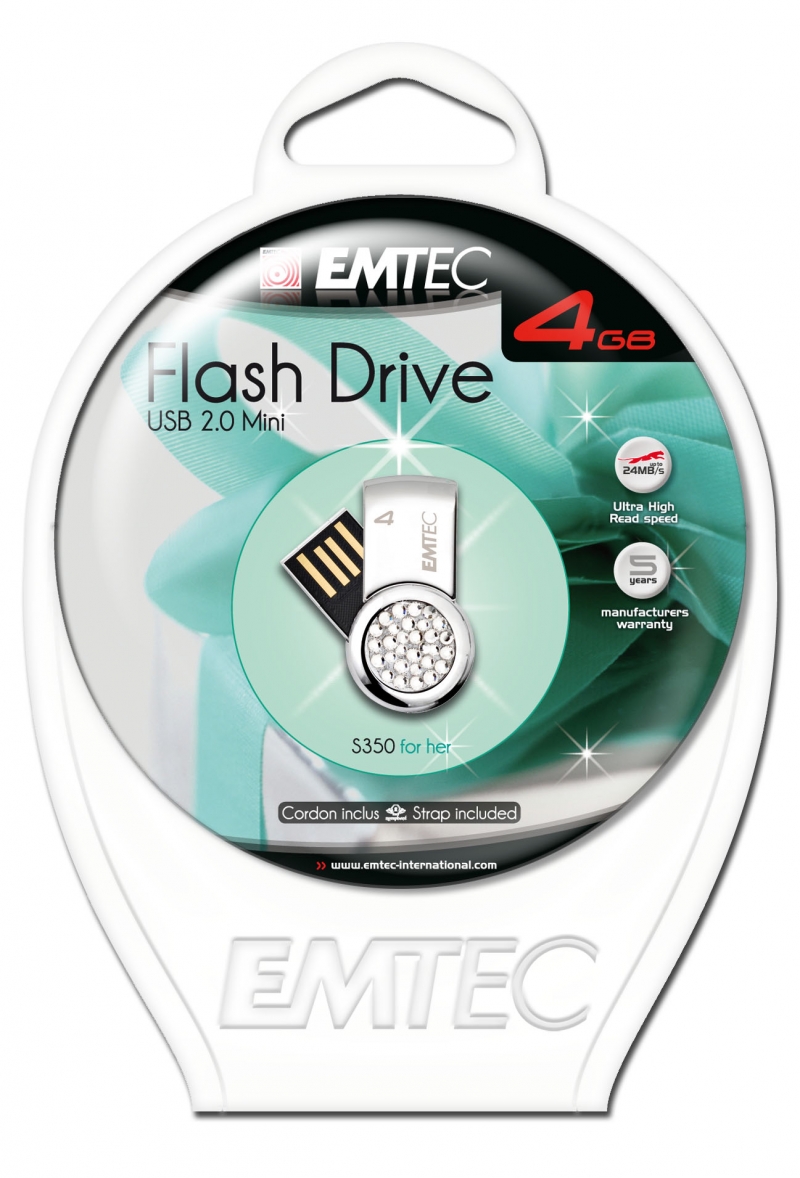 PEN DRIVE EMTEC FLASH FEMININO 4GB - COD.1408