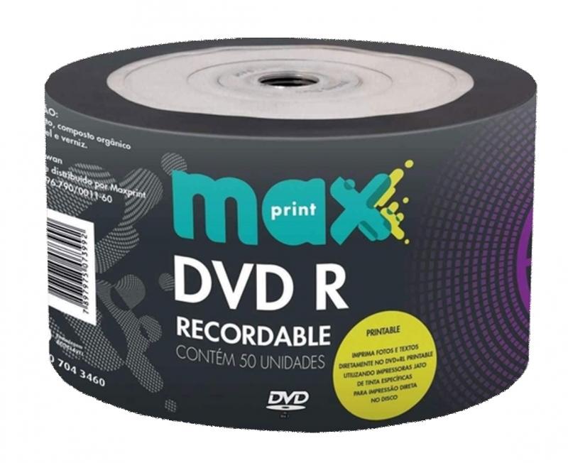 <p>DVD-R MAXPRINT PRINTABLE PINO 120MIN / 4.7GB / 8X - CÓD.479</p>